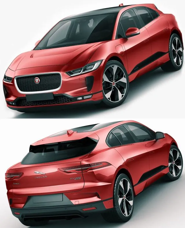 PBR Game 3D Models - Jaguar i-pace 2019