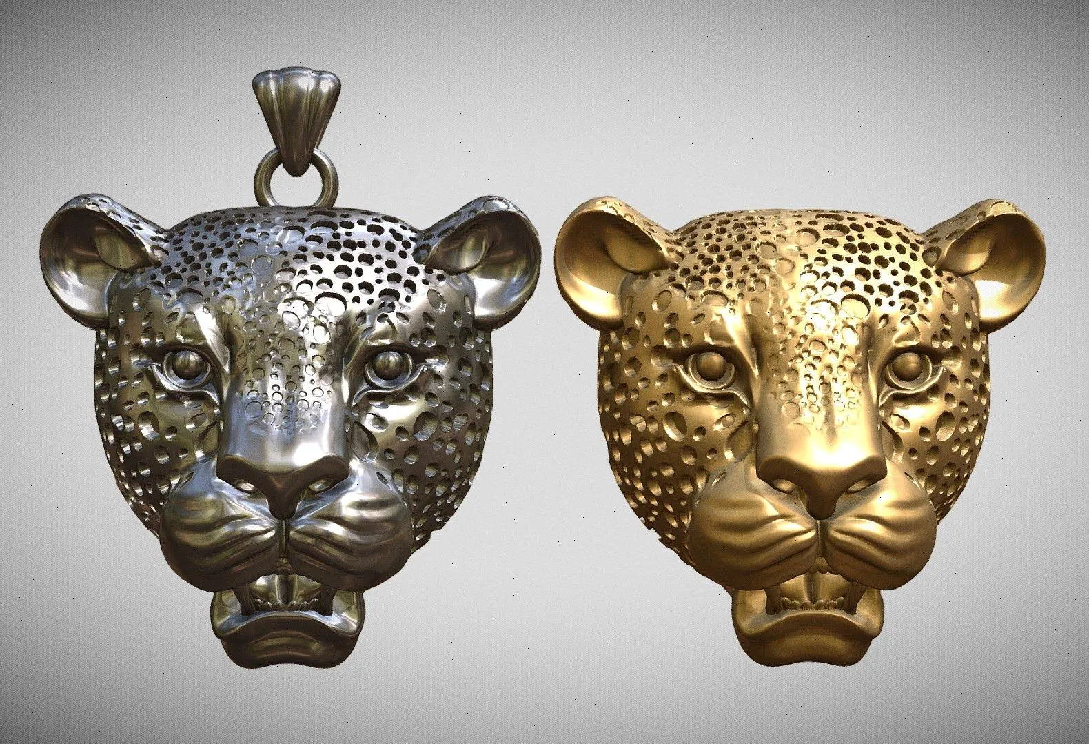 PBR Game 3D Models - Jaguar Pendant For Casting