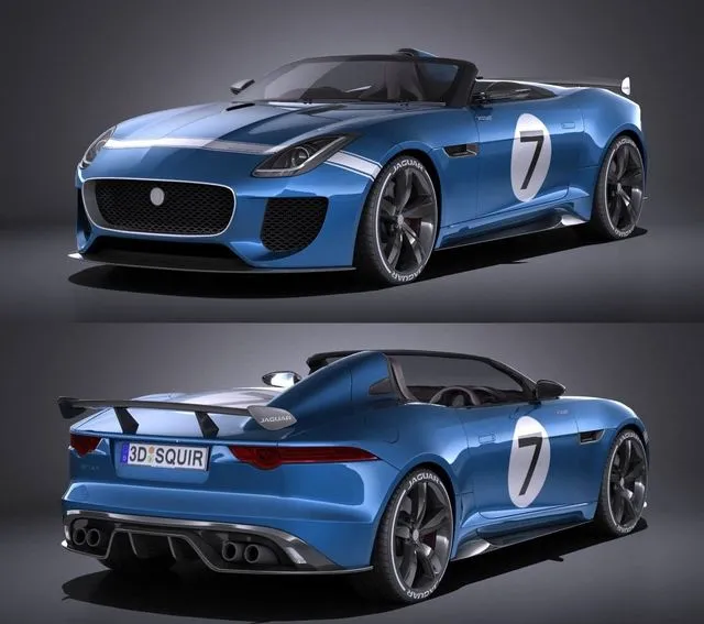 PBR Game 3D Models - Jaguar Project 7 Concept 2016