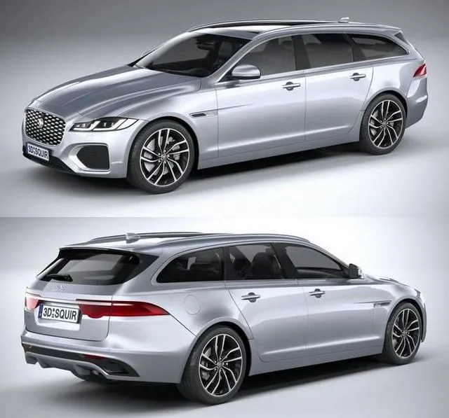 PBR Game 3D Models - Jaguar XF Wagon 2021