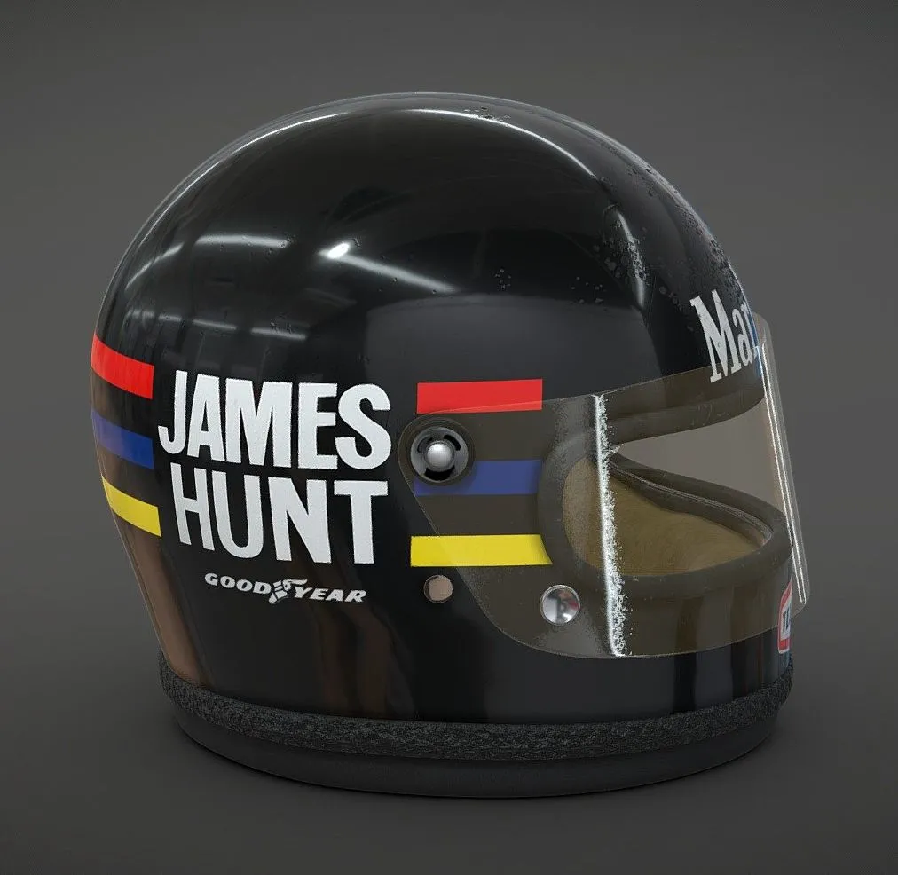 PBR Game 3D Models - James Hunt 1976 Helmet