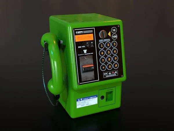 PBR Game 3D Models - Japanese Payphone