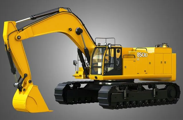 PBR Game 3D Models - JD - 850D - LC Hydraulic Mining Excavator