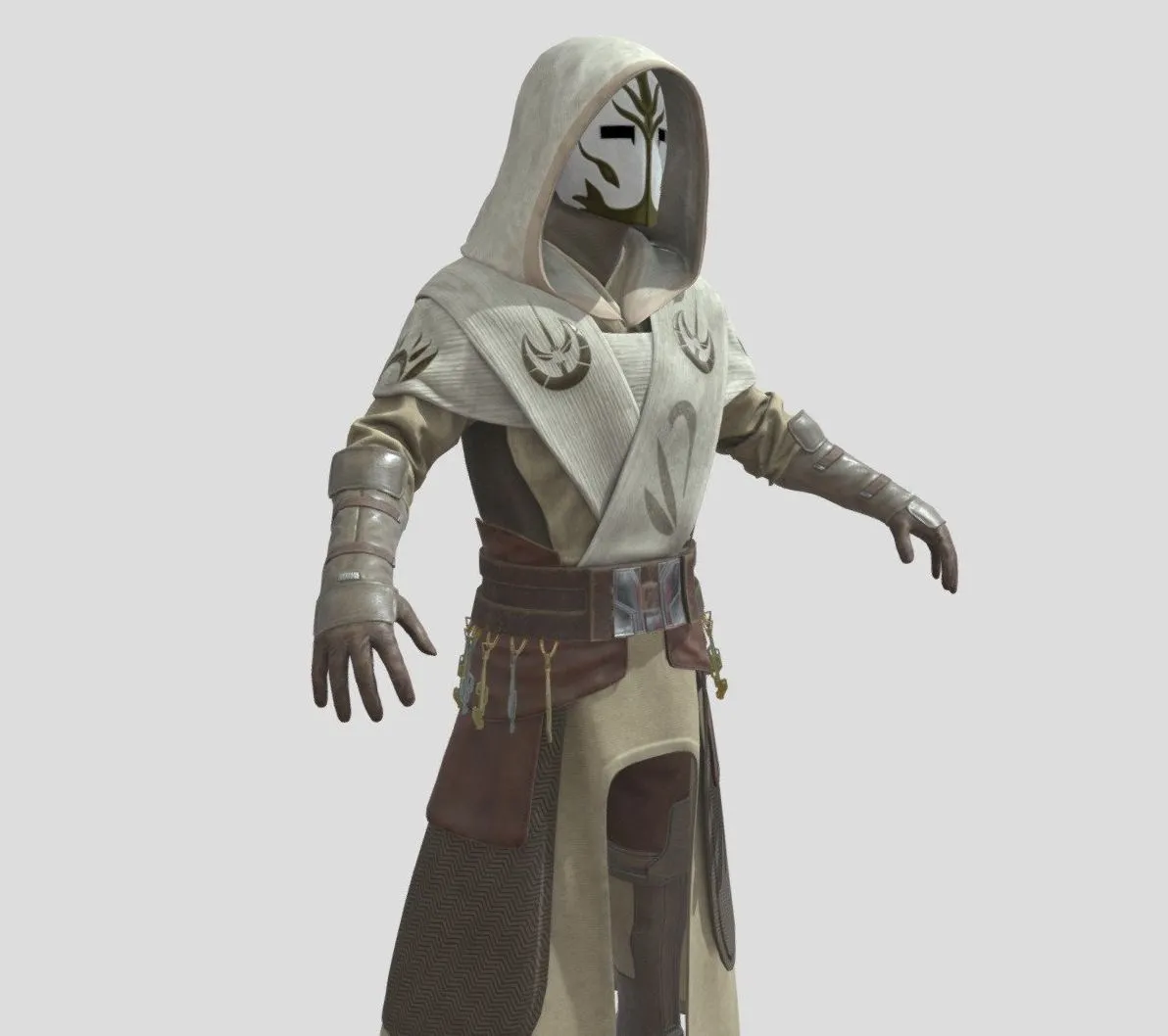 PBR Game 3D Models - Jedi Temple Guard
