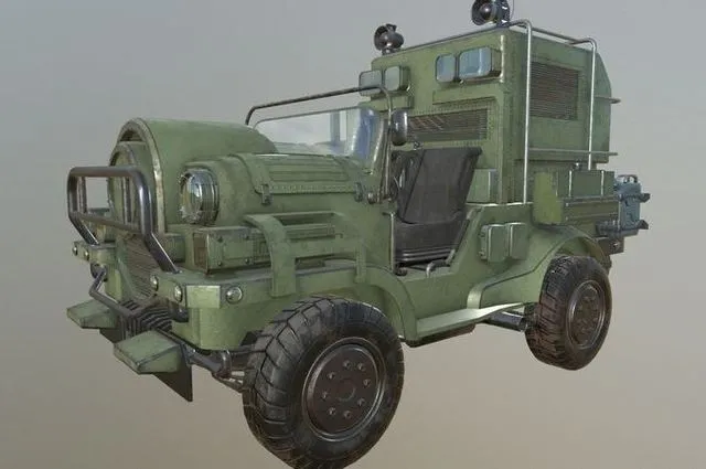 PBR Game 3D Models - Jeep SUV army