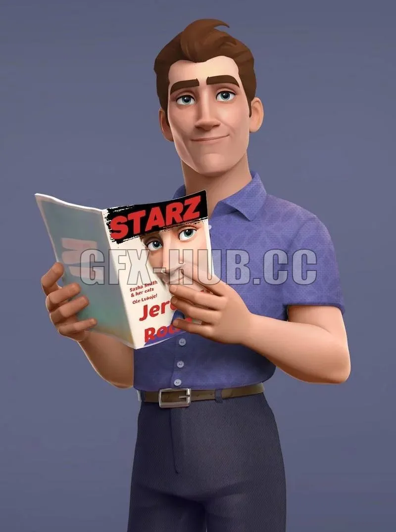 PBR Game 3D Models - Jeremy – Cartoon Style Character