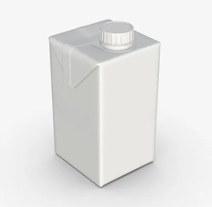 PBR Game 3D Models - Juice Cardboard Box Packaging With Cap 500 Ml
