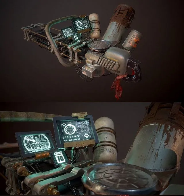 PBR Game 3D Models - Junker Gun