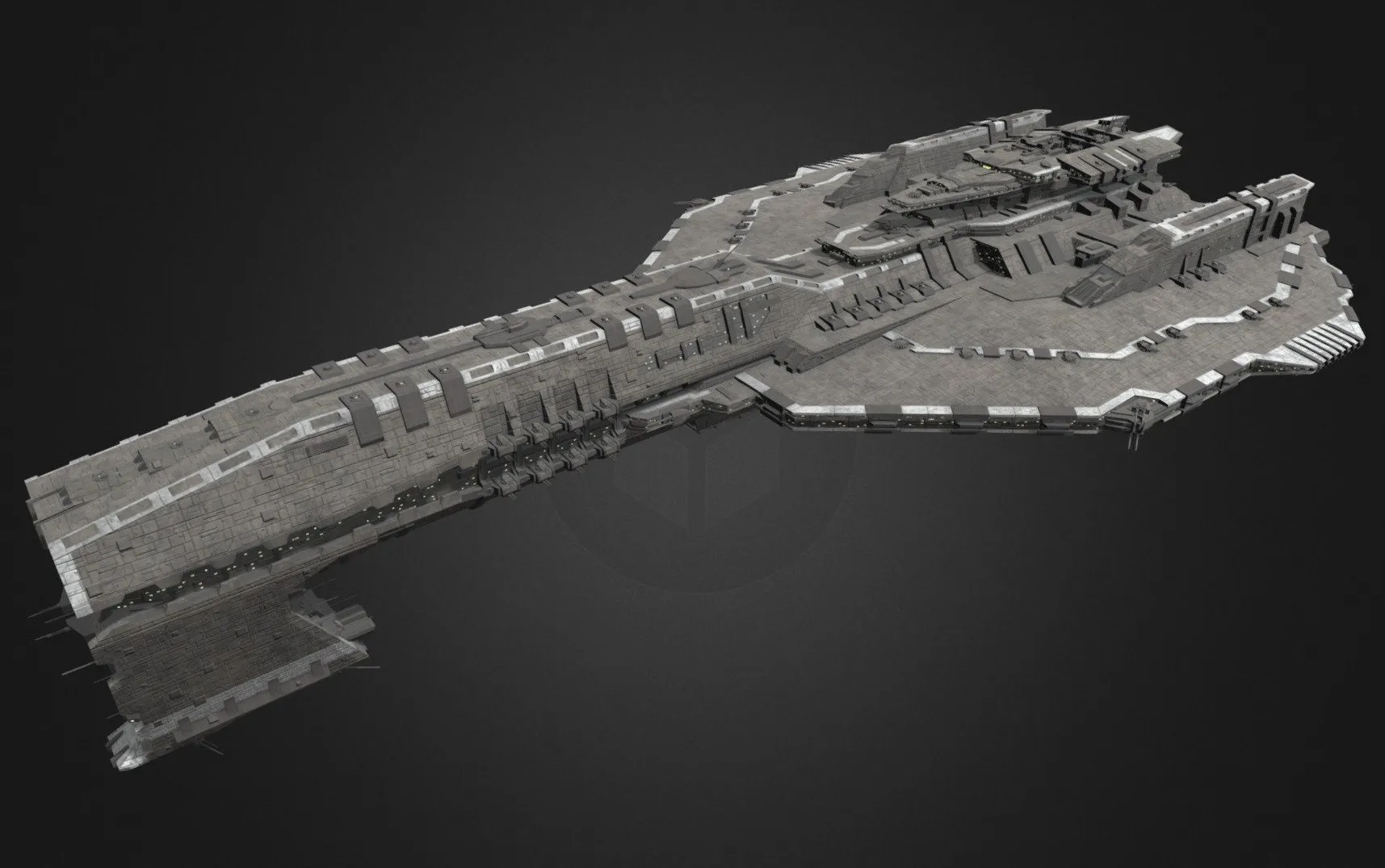 PBR Game 3D Models - Keldabe Class Battleship