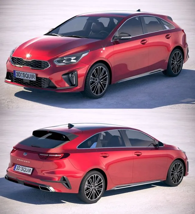 PBR Game 3D Models - Kia ProCeed 2019