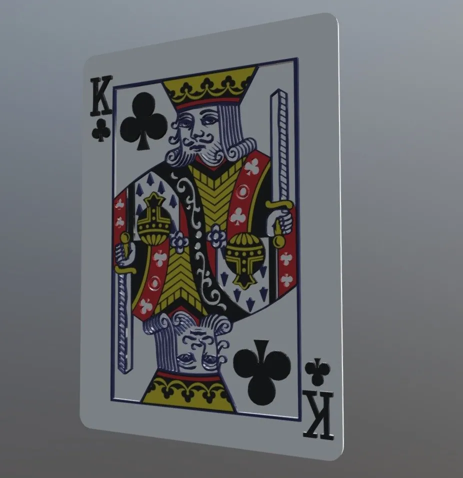 PBR Game 3D Models - King Of Clubs