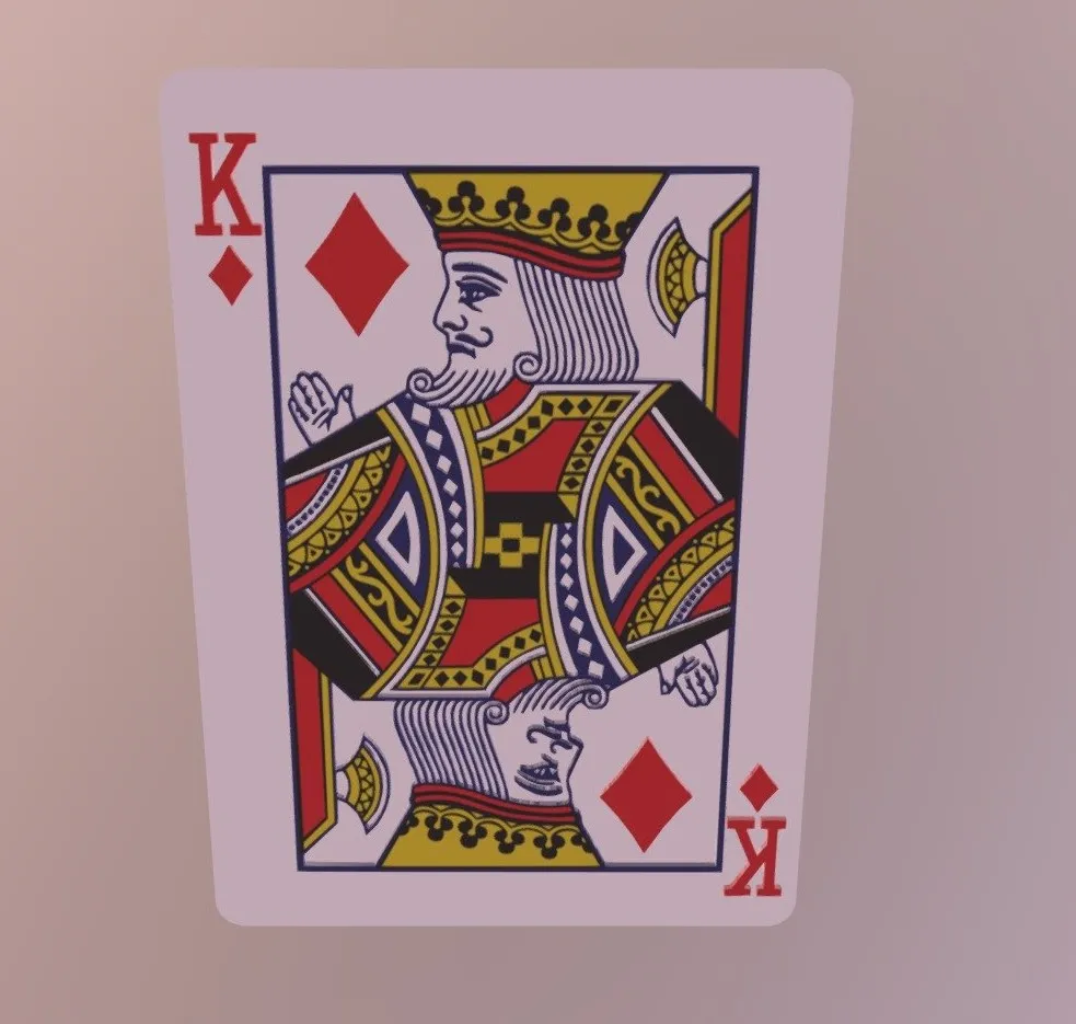 PBR Game 3D Models - King Of Diamonds
