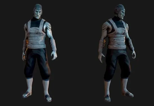 PBR Game 3D Models - Kisame ninja character