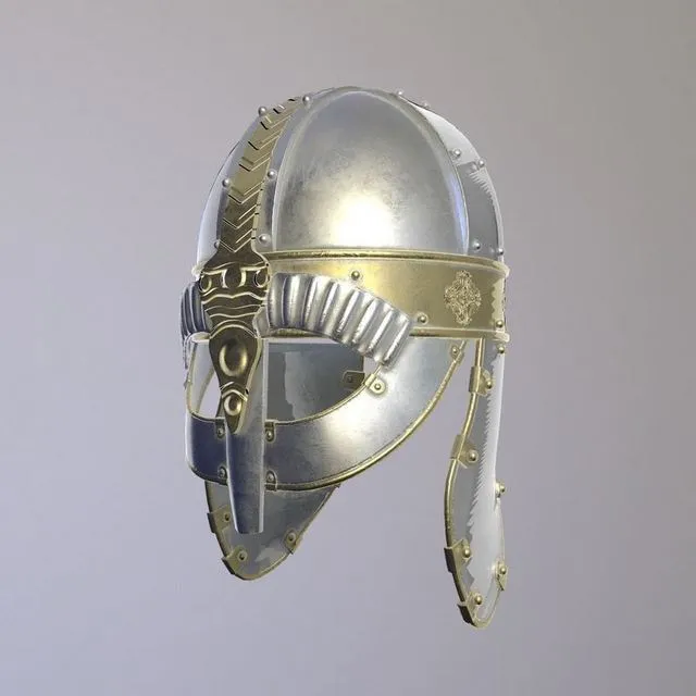 PBR Game 3D Models - Knight Metal Helmet