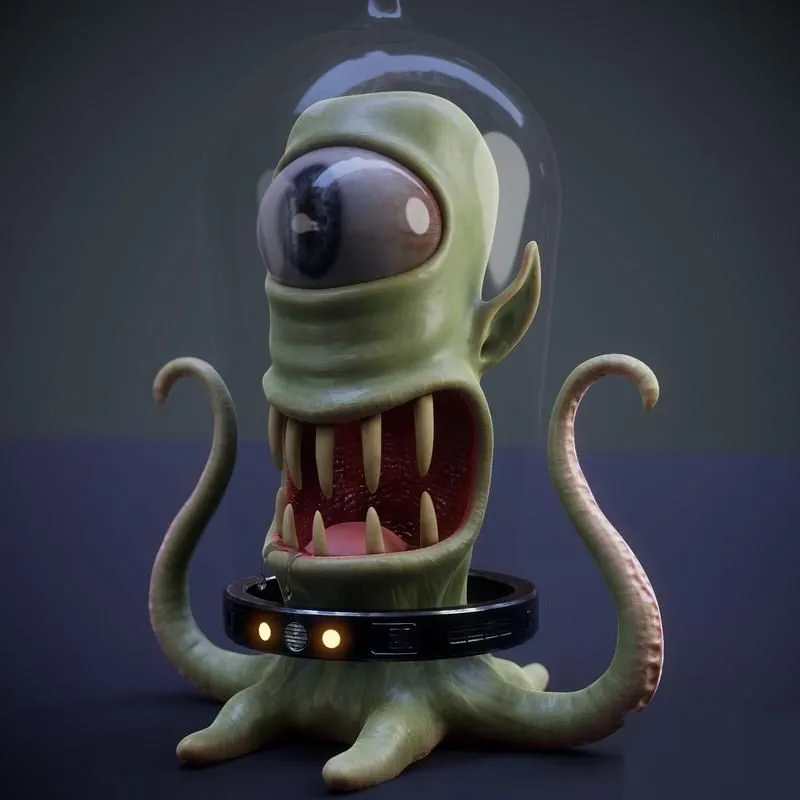 PBR Game 3D Models - Kodos alien