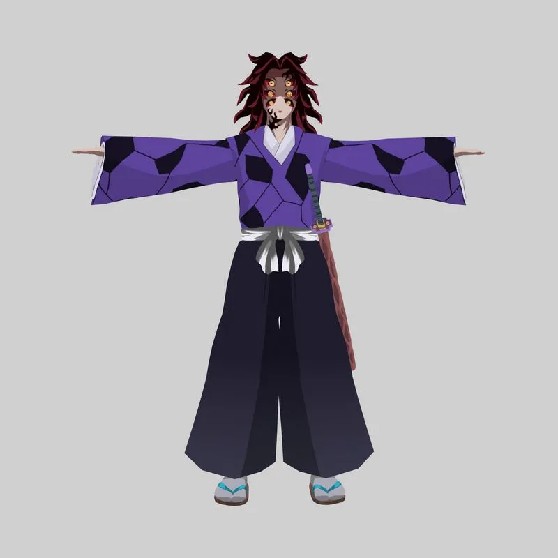 PBR Game 3D Models - Kokushibo – Kimetsu No Yaiba