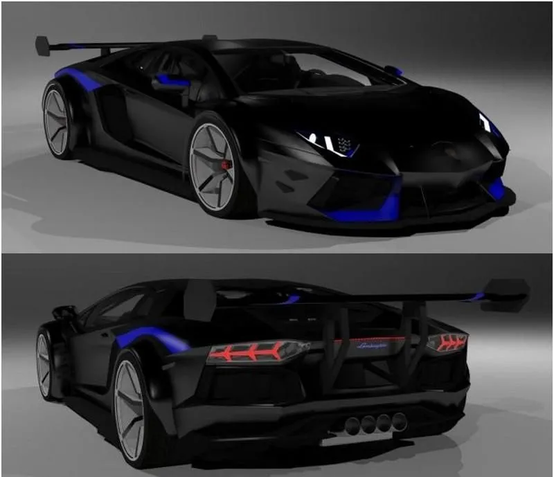 PBR Game 3D Models - Lamborghini Aventador Sport
