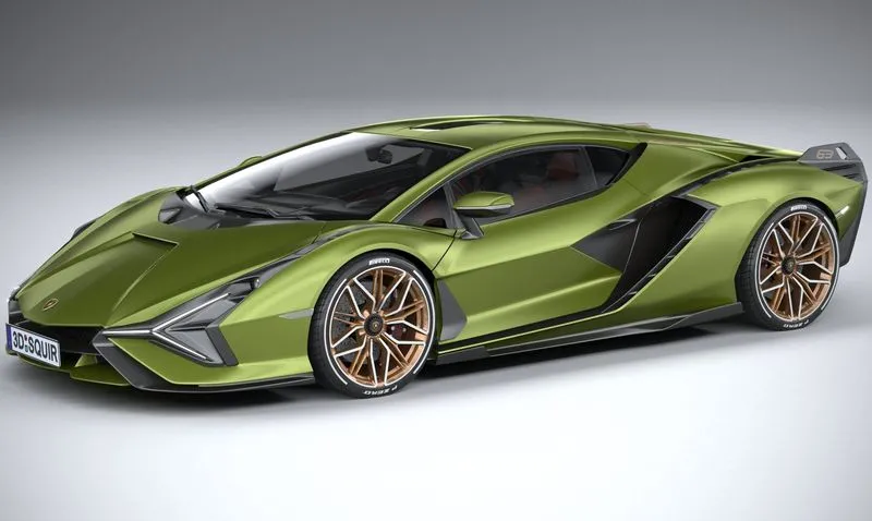 PBR Game 3D Models - Lamborghini Sian 2020 sportcar