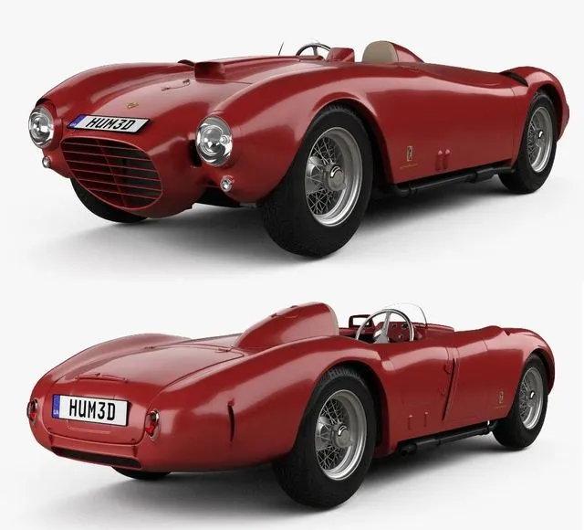 PBR Game 3D Models - Lancia D24 Pininfarina Spider 1953