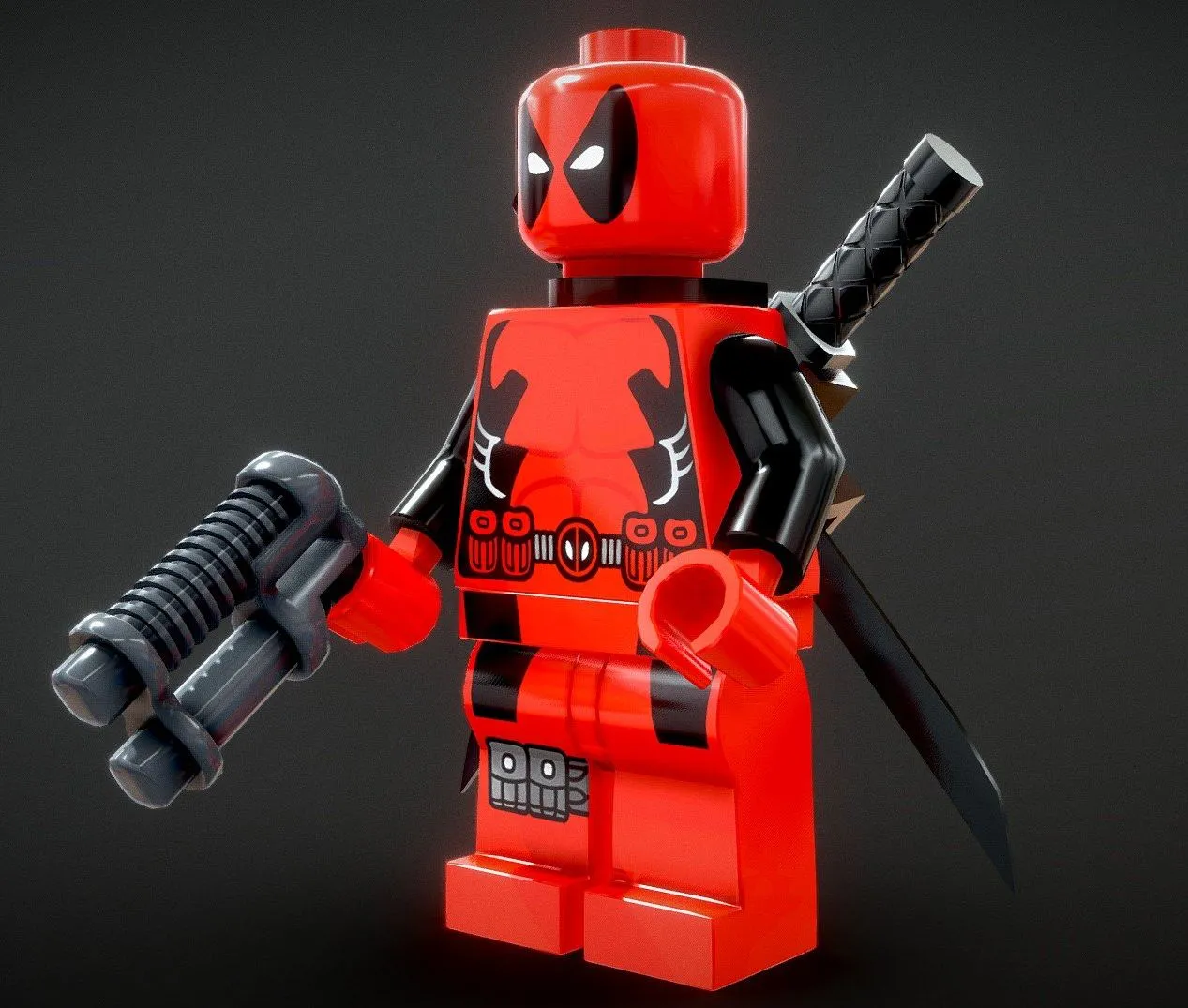 PBR Game 3D Models - Lego Deadpool