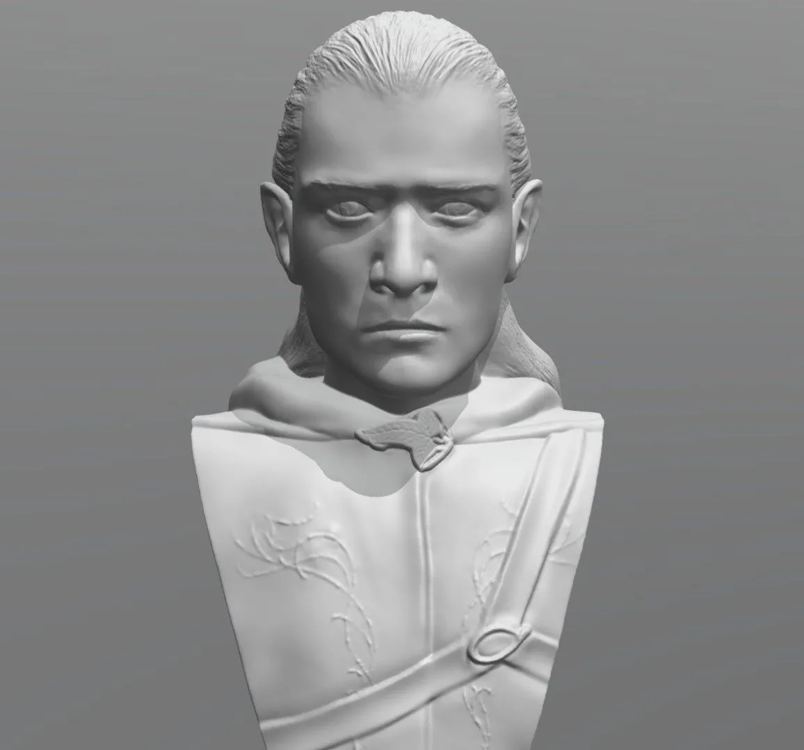 PBR Game 3D Models - Legolas Bust For 3D Printing