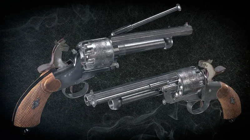 PBR Game 3D Models - LeMat Revolver