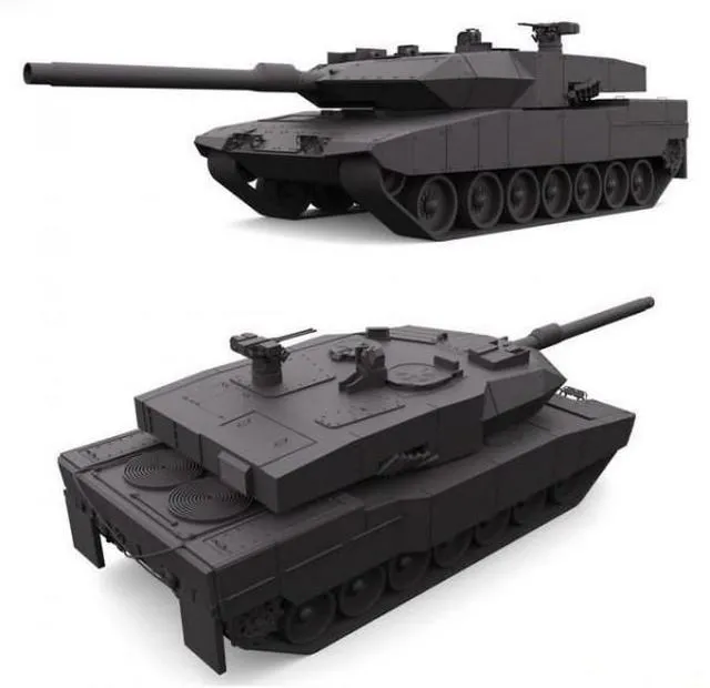 PBR Game 3D Models - Leopard 2A7 Tank V1