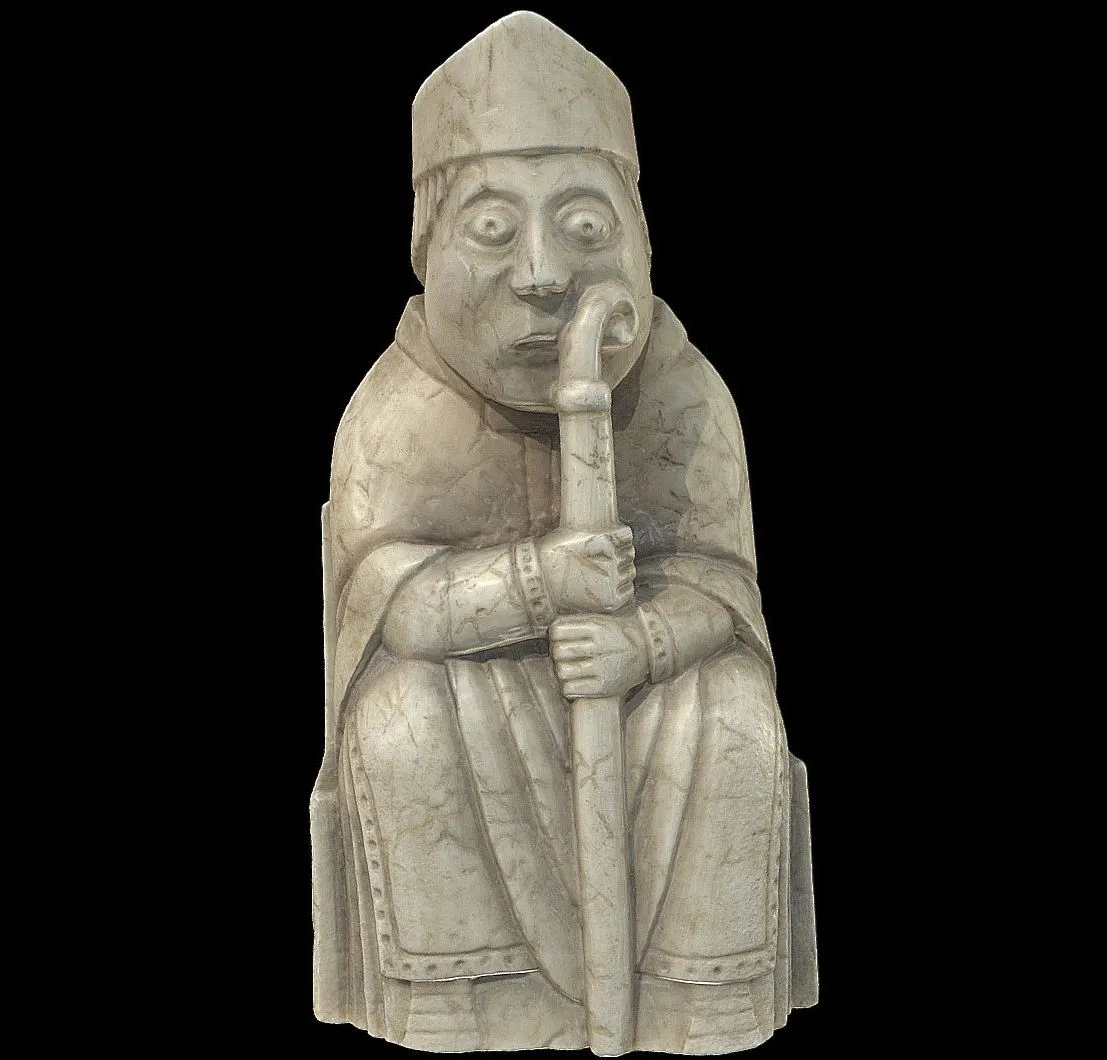 PBR Game 3D Models - Lewis Chess Piece Hns 26