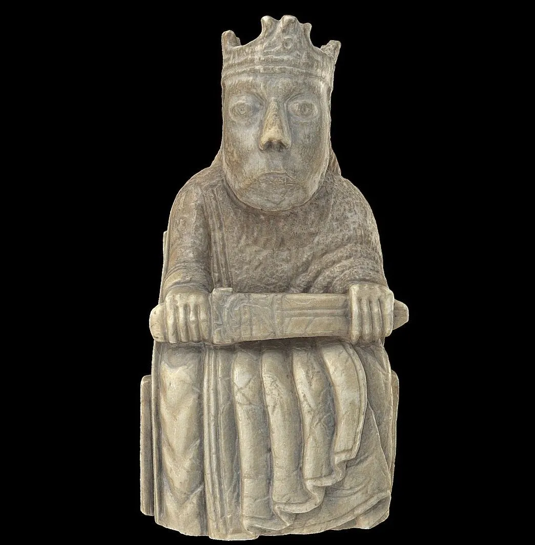 PBR Game 3D Models - Lewis Chess Piece King Hns 20