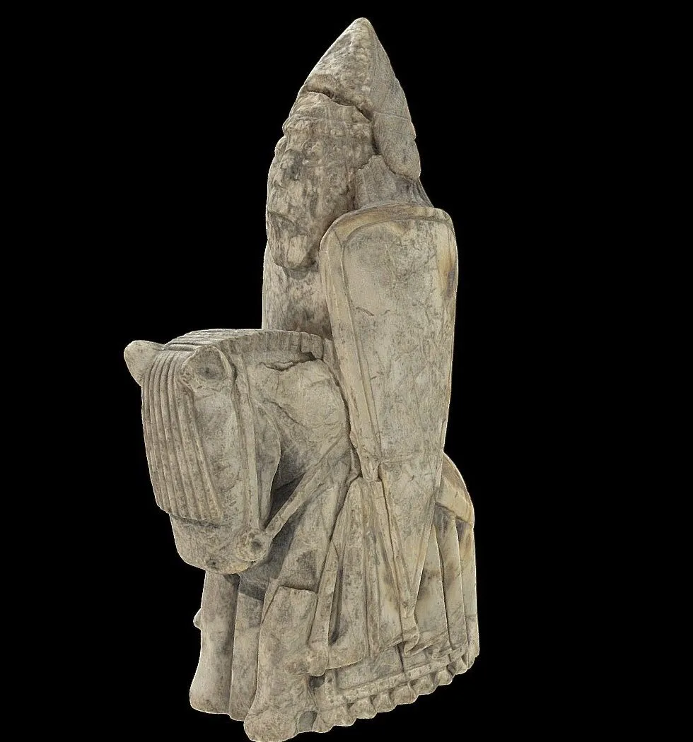 PBR Game 3D Models - Lewis Chess Piece Knight Hns 27