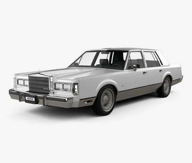 PBR Game 3D Models - Lincoln Town Car 1989