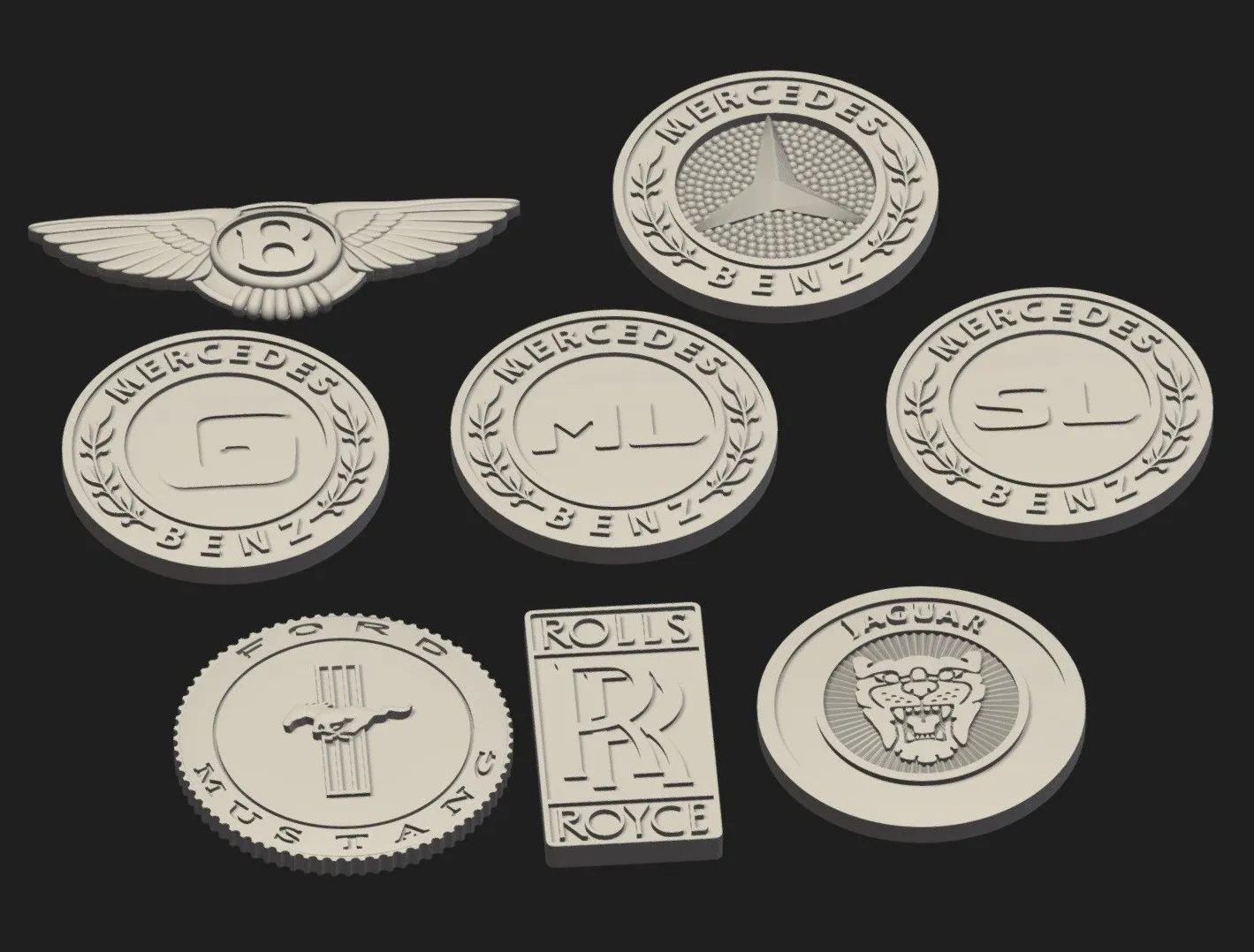 PBR Game 3D Models - Logos