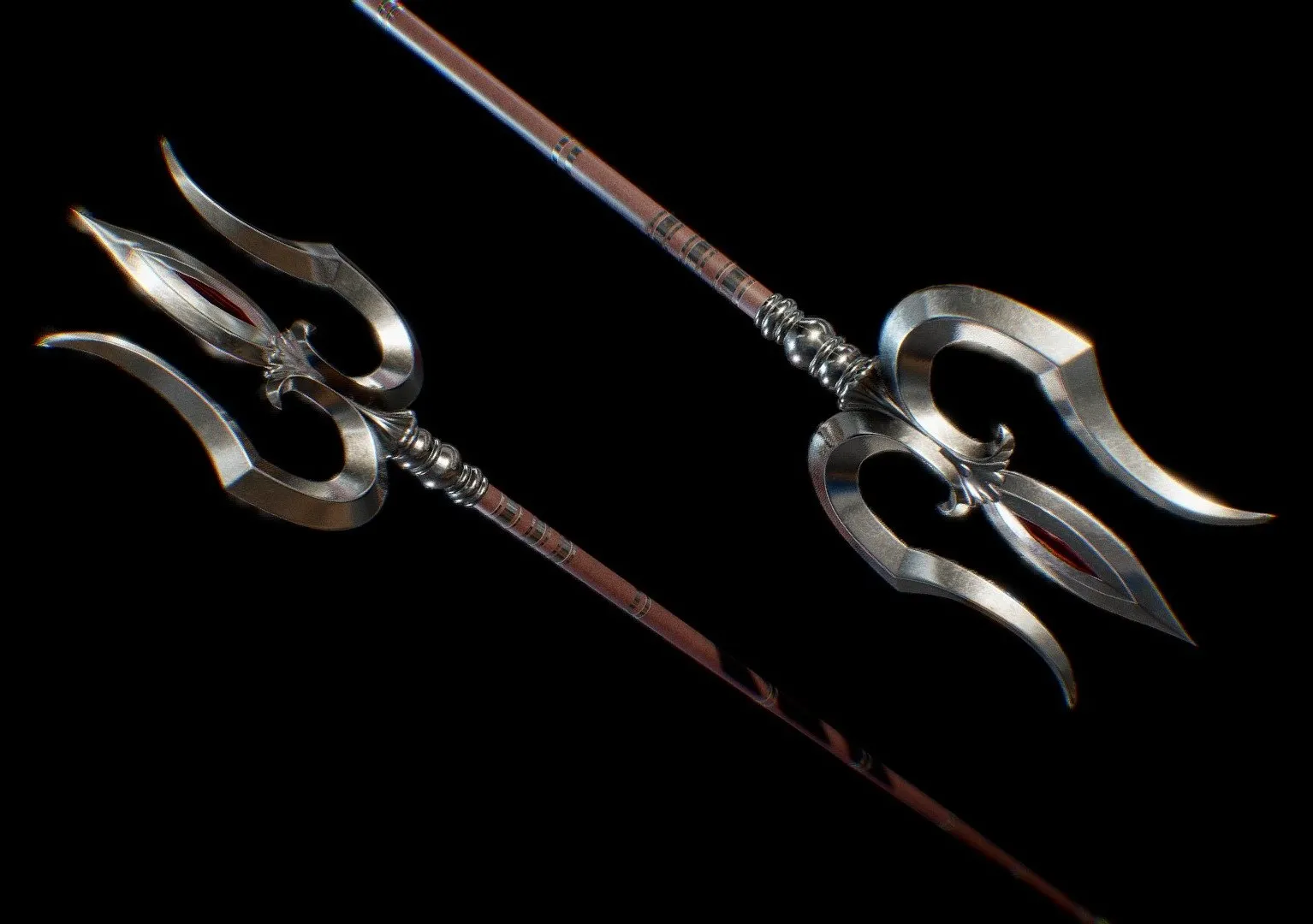 PBR Game 3D Models - Lord Trishul