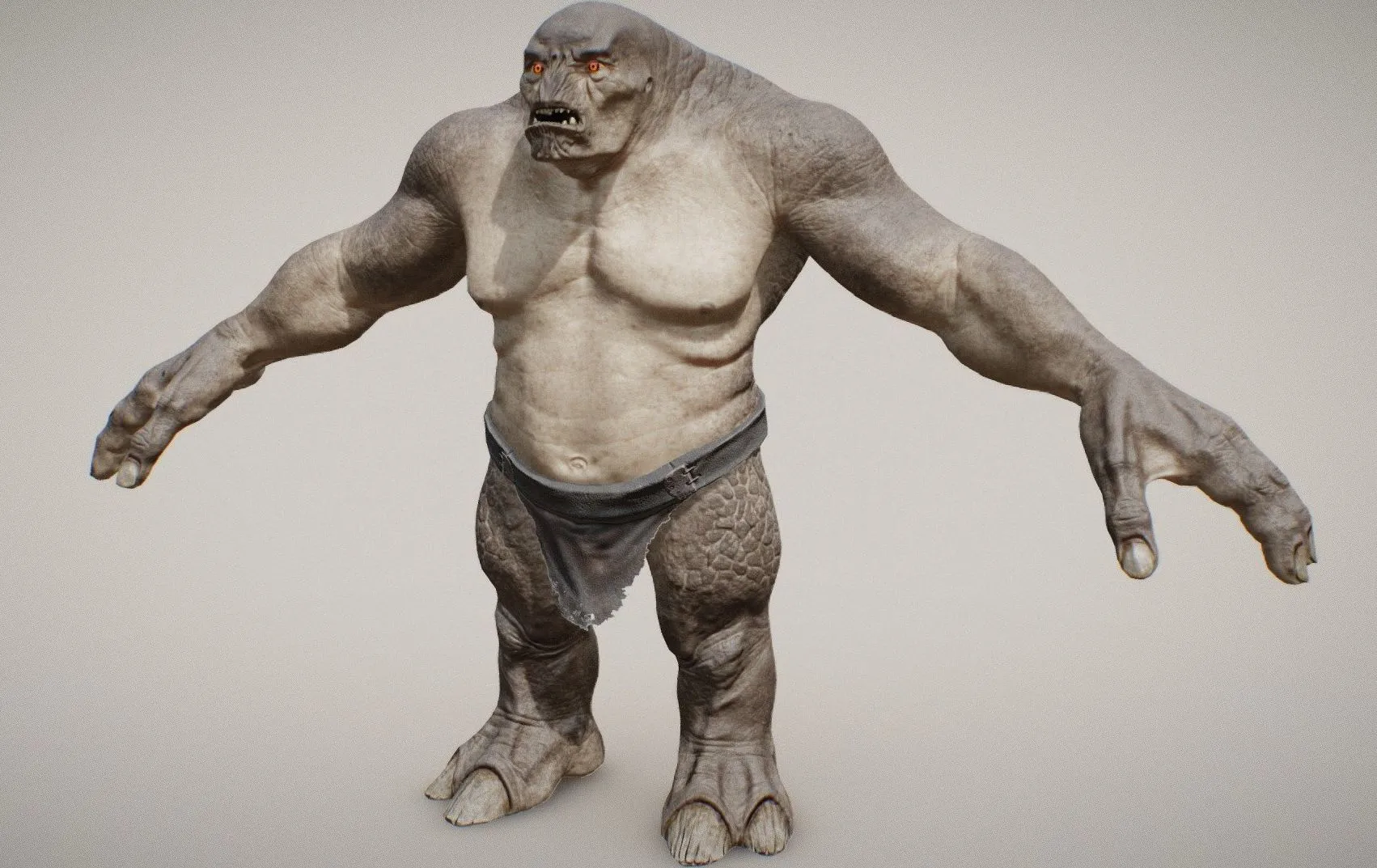 PBR Game 3D Models - Lotr Troll For Animatingrigging