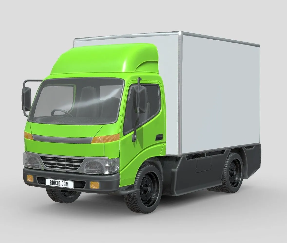 PBR Game 3D Models - Low Poly Car Hino 300 Truck