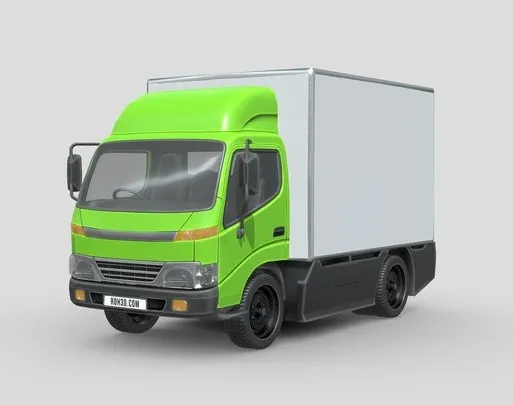 PBR Game 3D Models - Low Poly Car   Hino 300 Truck