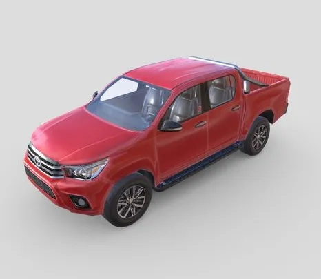 PBR Game 3D Models - Low Poly Car   Toyota Hilux Double Cab SR5 2015