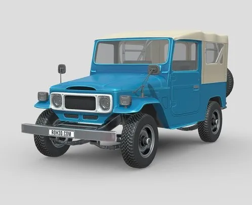 PBR Game 3D Models - Low Poly Car   Toyota Land Cruiser J40 1979