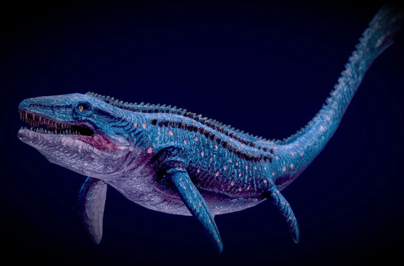 PBR Game 3D Models - Low Poly Realistic Dinosaur Mosasaur