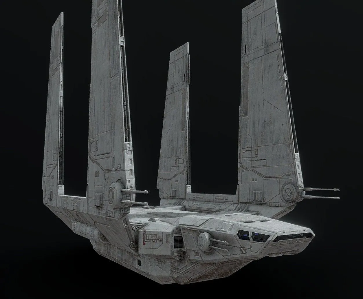 PBR Game 3D Models - Low Poly Star Wars Zeta Shuttle (2)