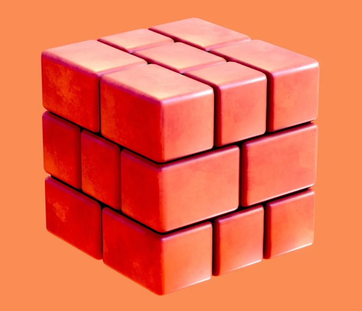 PBR Game 3D Models - Low Poly Stylized Game Items Brick