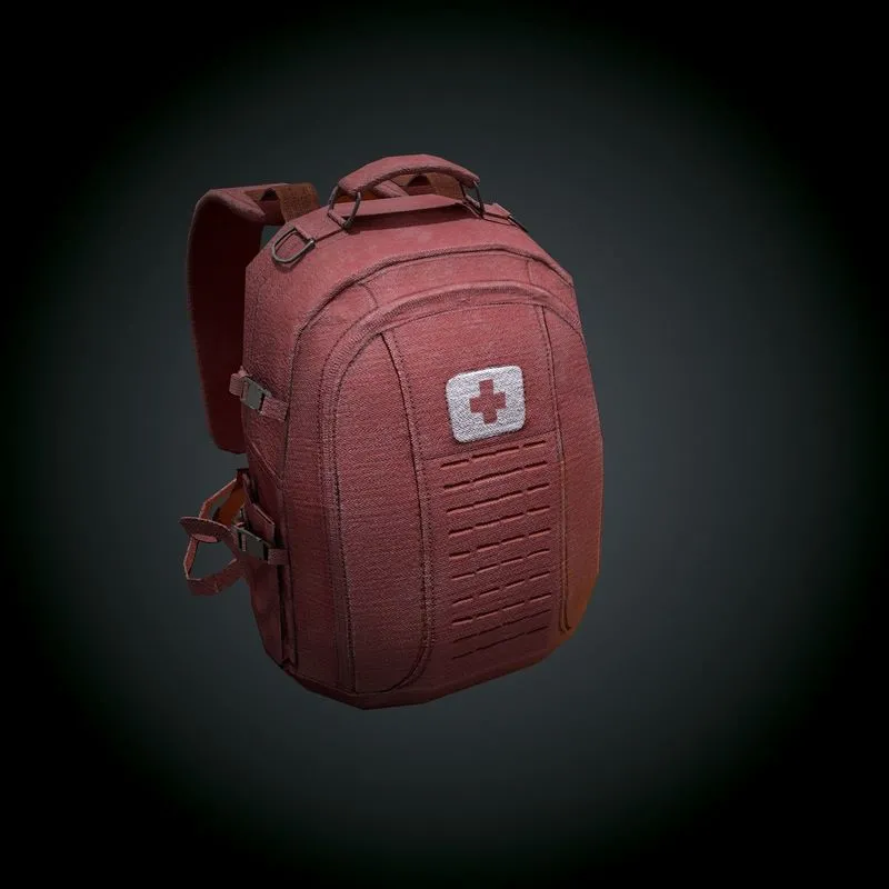 PBR Game 3D Models - Low Poly Tactical Back Pack