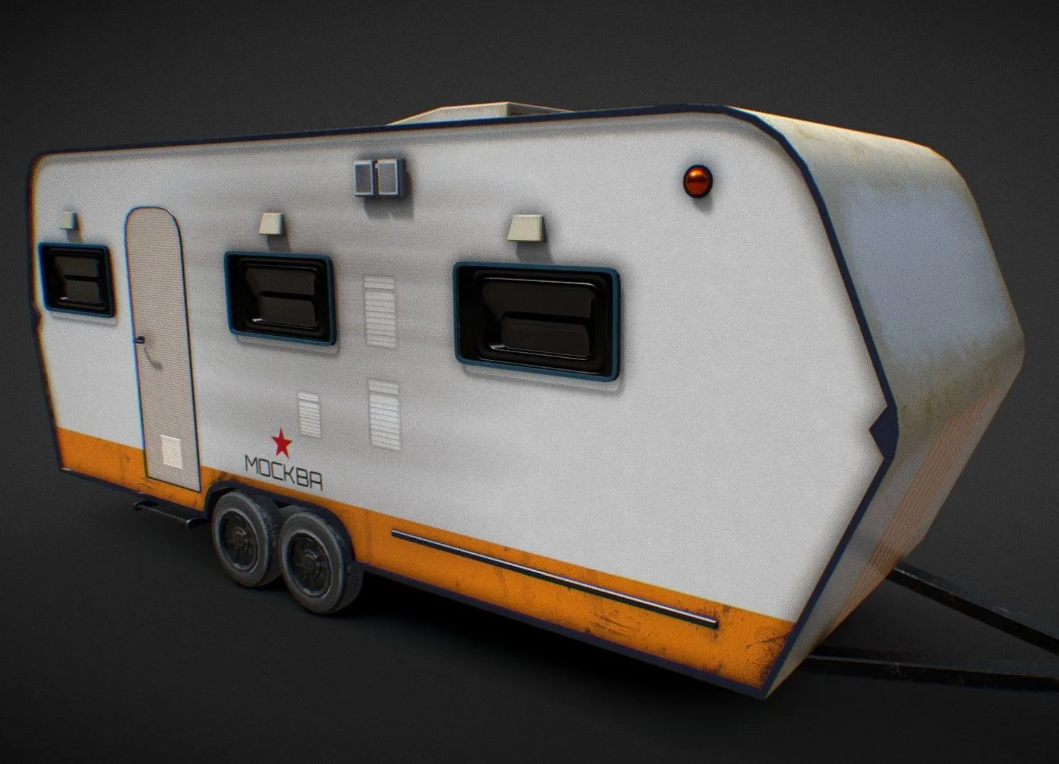PBR Game 3D Models - Low Poly Trailer