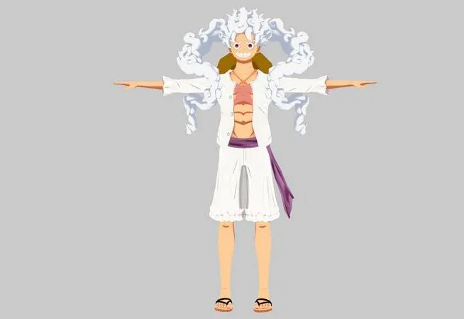 PBR Game 3D Models - Luffy Gear 5