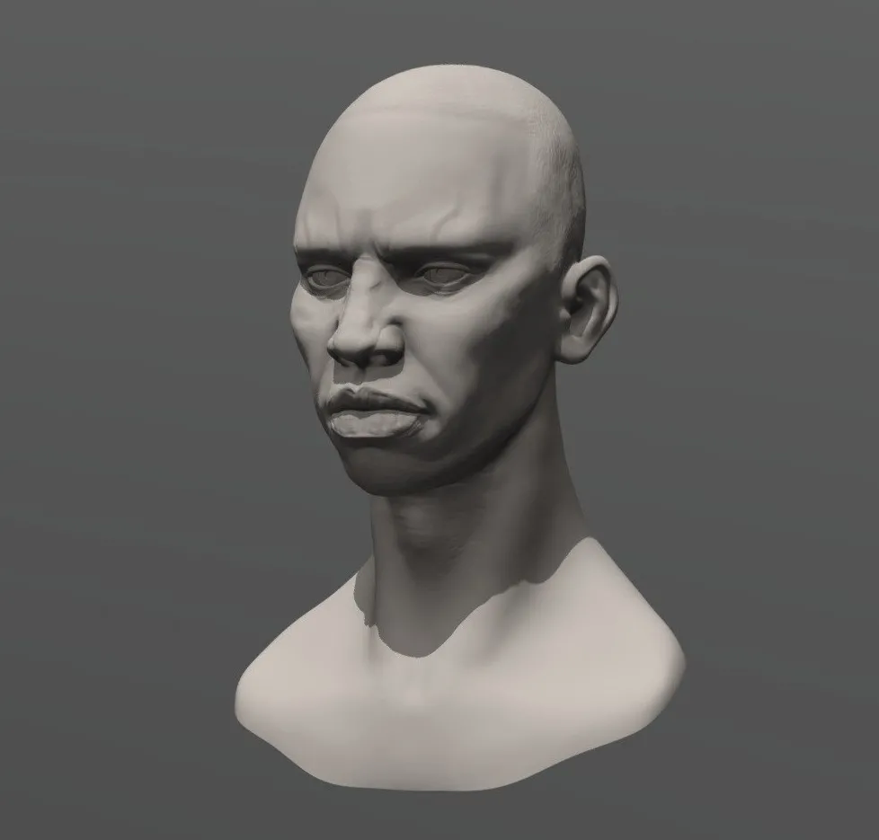 PBR Game 3D Models - M Bust