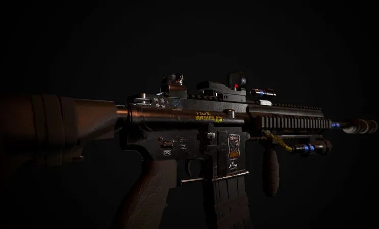 PBR Game 3D Models - M4 HK416