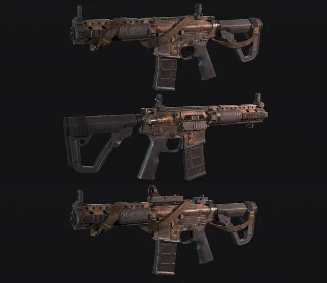 PBR Game 3D Models - M4A1 Carabine