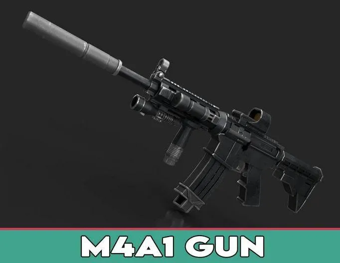 PBR Game 3D Models - M4A1 Gun