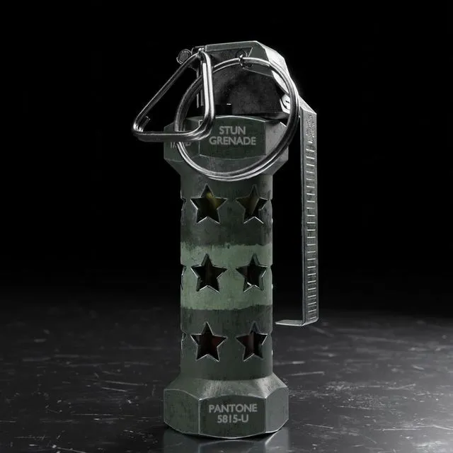 PBR Game 3D Models - M84 Stun Grenade Flashbang