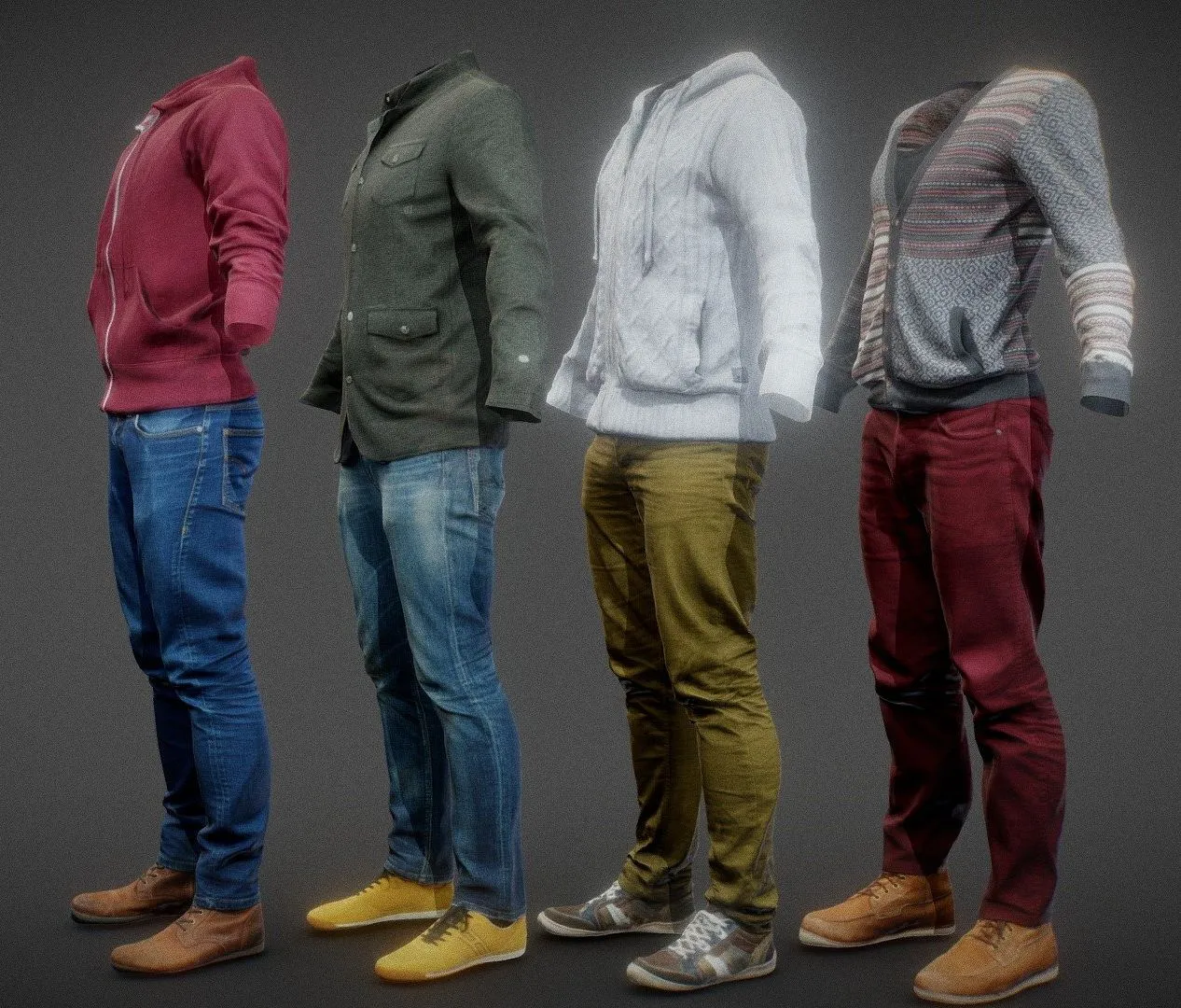 PBR Game 3D Models - Male Clothing Collection V1